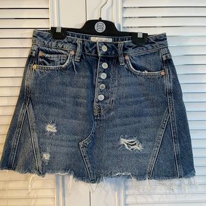 Free People Denim Mini Skirt